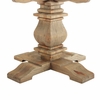 Column 47" Round Pine Wood Dining Table in Brown