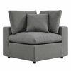 Commix 4-Piece Outdoor Patio Sectional Sofa in Charcoal