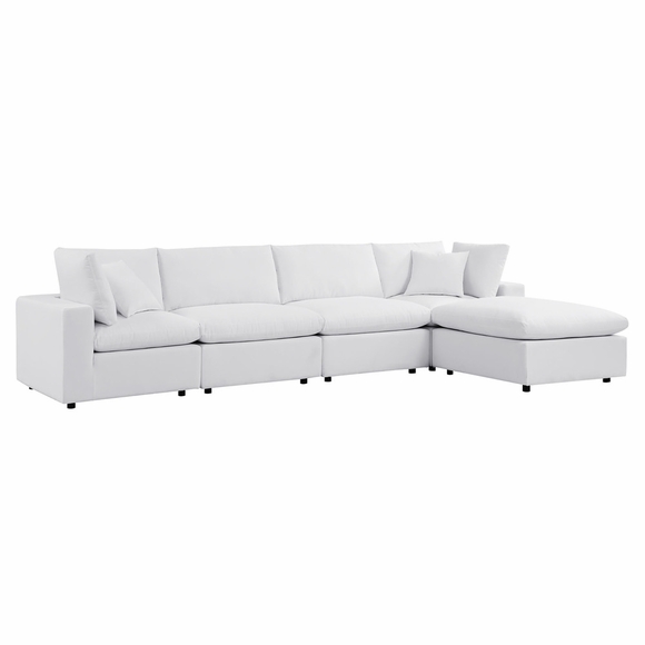 Commix 5-Piece Sunbrella&reg; Outdoor Patio Sectional Sofa in White