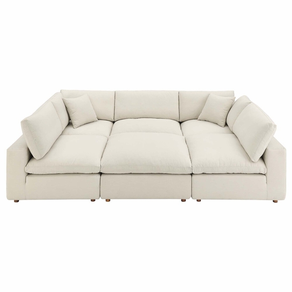 Commix 6-Piece Down Filled Overstuffed Sectional Sofa