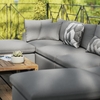 Commix 6-Piece Outdoor Patio Sectional Sofa in Charcoal