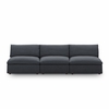 Commix Down Filled Overstuffed 3-Piece Armless Sectional Sofa