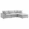 Commix Down Filled Overstuffed 4 Piece Sectional Sofa Set MID-3356
