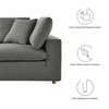 Commix Down Filled Overstuffed 4 Piece Sectional Sofa Set MID-3356