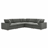 Commix Down Filled Overstuffed 5 Piece Sectional Sofa Set