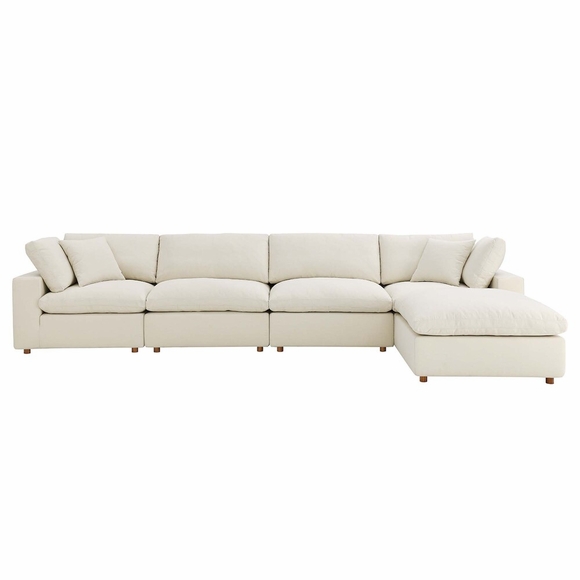 Commix Down Filled Overstuffed 5 Piece Sectional Sofa Set MID-3358