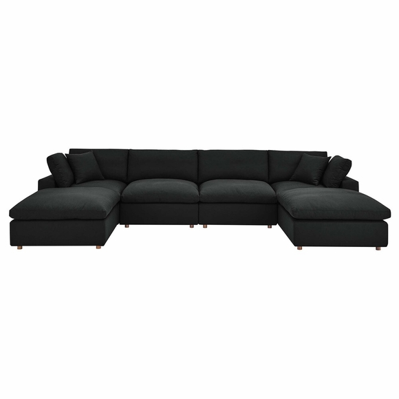 Commix Down Filled Overstuffed 6 Piece Sectional Sofa Set MID-3362