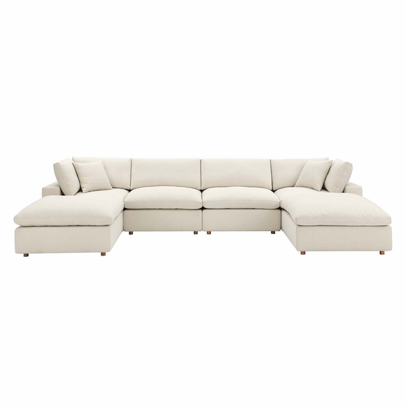 Commix Down Filled Overstuffed 6 Piece Sectional Sofa Set MID-3362