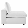 Commix Down Filled Overstuffed Performance Velvet 3-Seater Sofa in White