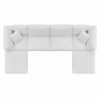 Commix Down Filled Overstuffed Performance Velvet 6-Piece Sectional Sofa in White