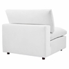 Commix Down Filled Overstuffed Performance Velvet 7-Piece Sectional Sofa in White