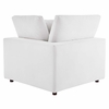 Commix Down Filled Overstuffed Performance Velvet 8-Piece Sectional Sofa in White