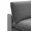 Commix Down Filled Overstuffed Performance Velvet Armless Chair in Gray