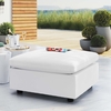 Commix Sunbrella&reg; Outdoor Patio Ottoman in White