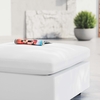 Commix Sunbrella&reg; Outdoor Patio Ottoman in White