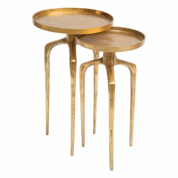Como Accent Table Set in Antique Gold