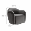 Compose Performance Velvet Swivel Armchair