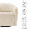 Compose Performance Velvet Swivel Armchair