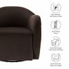 Compose Performance Velvet Swivel Armchair