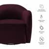 Compose Performance Velvet Swivel Armchair