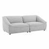 Comprise 2-Piece Loveseat in Light Gray
