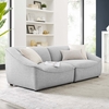 Comprise 2-Piece Loveseat in Light Gray