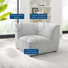 Comprise Corner Sectional Sofa Chair in Light Gray
