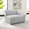 Comprise Right-Arm Sectional Sofa Chair in Light Gray