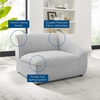 Comprise Right-Arm Sectional Sofa Chair in Light Gray