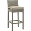 Conduit Bar Stool Outdoor Patio Wicker Rattan Set of 2 MID-3604