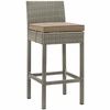 Conduit Bar Stool Outdoor Patio Wicker Rattan Set of 2 MID-3604