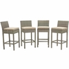 Conduit Bar Stool Outdoor Patio Wicker Rattan Set of 4 MID-3602