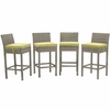 Conduit Bar Stool Outdoor Patio Wicker Rattan Set of 4 MID-3602