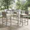 Conduit Bar Stool Outdoor Patio Wicker Rattan Set of 4 MID-3602