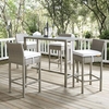 Conduit Bar Stool Outdoor Patio Wicker Rattan Set of 4 MID-3602