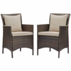Conduit Outdoor Patio Wicker Rattan Dining Armchair Set of 2 MID-4030
