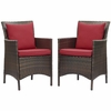 Conduit Outdoor Patio Wicker Rattan Dining Armchair Set of 2 MID-4030