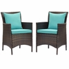 Conduit Outdoor Patio Wicker Rattan Dining Armchair Set of 2 MID-4030