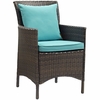 Conduit Outdoor Patio Wicker Rattan Dining Armchair Set of 4 MID-4031