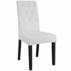 Confer Dining Side Chair Vinyl Set of 2 in White