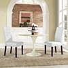 Confer Dining Side Chair Vinyl Set of 2 in White