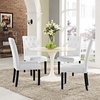 Confer Dining Side Chair Vinyl Set of 4 in White