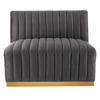 Conjure Channel Tufted Performance Velvet Armless Chair-MID-5504