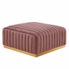 Conjure Channel Tufted Performance Velvet Ottoman-MID-5507