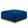 Conjure Channel Tufted Performance Velvet Ottoman-MID-5507