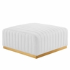 Conjure Channel Tufted Performance Velvet Ottoman-MID-5507