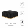 Conjure Channel Tufted Performance Velvet Ottoman-MID-5507