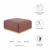 Conjure Channel Tufted Performance Velvet Ottoman-MID-5507