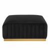 Conjure Channel Tufted Performance Velvet Ottoman-MID-5507