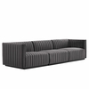 Conjure Channel Tufted Performance Velvet Sofa